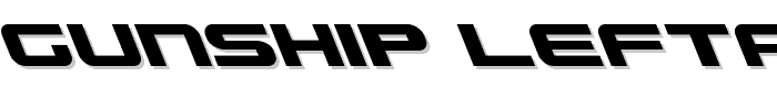 Gunship Leftalic font